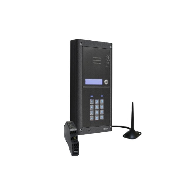 GSM4KCR-1S/BL/4GE | One station surface 4G GSM intercom with backlit keypad gun metal grey finish